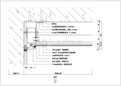 典型建筑工程幕墙装修设计CAD节点图图集（标注详细）——幕墙工程设计实用指南