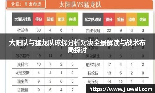 太阳队与猛龙队球探分析对决全景解读与战术布局探讨